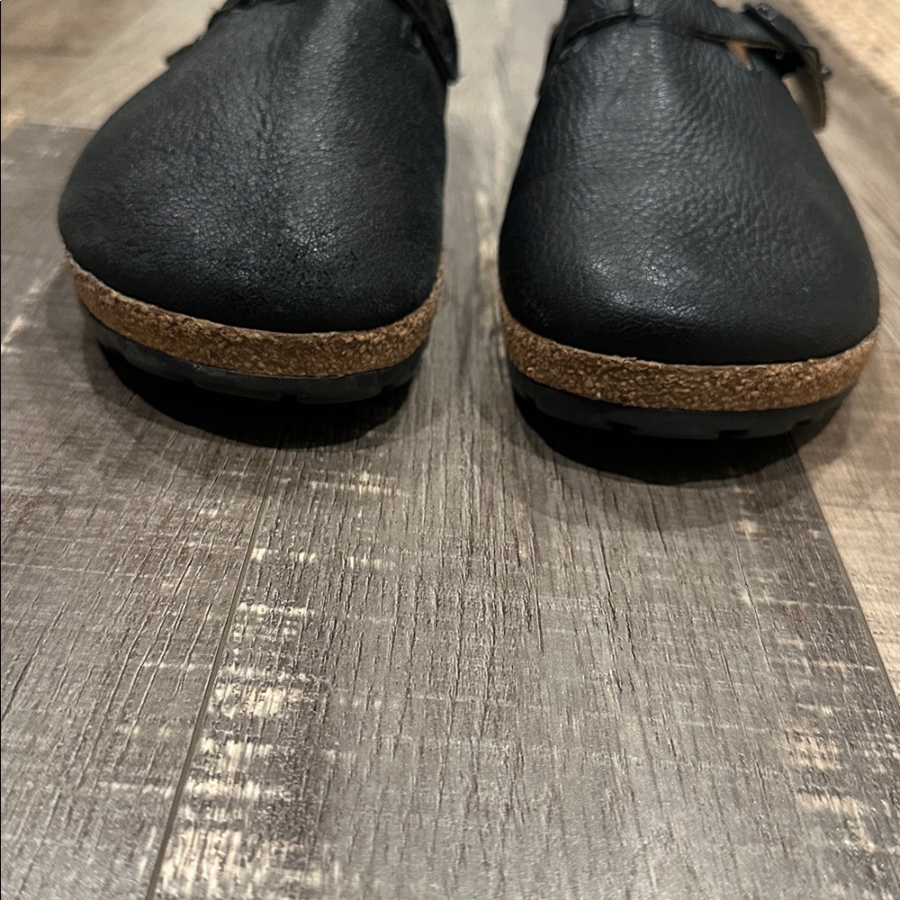 Haflinger black leather slip on shoes size 41 - Picture 2 of 5
